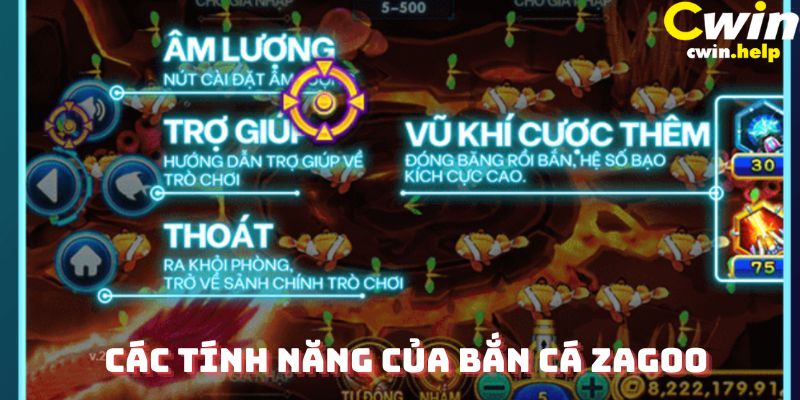 Các tính năng của bắn cá zagoo